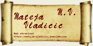 Mateja Vladičić vizit kartica